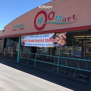 Omart killeen - OMART Supermarket Contact Details. Find OMART Supermarket Location, Phone Number, and Service Offerings. Name: OMART Supermarket Phone Number: (254) 519-0888 Location: 714 S Ft Hood St, Killeen, TX 76541 Service Offerings: Chinese Food, Korean Food, Specialty Food. ⇈ Back to Top. Other Grocery Stores & Supermarkets at this Location